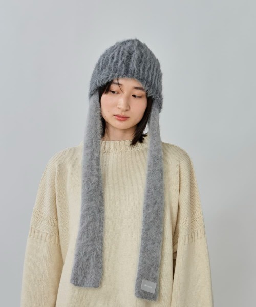 OVERRIDE(オーバーライド)の「OVERRIDE ANG SCARF CLOCHE HAT / オーバーライド(ハット・レディース・グレー/ブラック/ホワイト・57~59cm)」の3枚目の写真