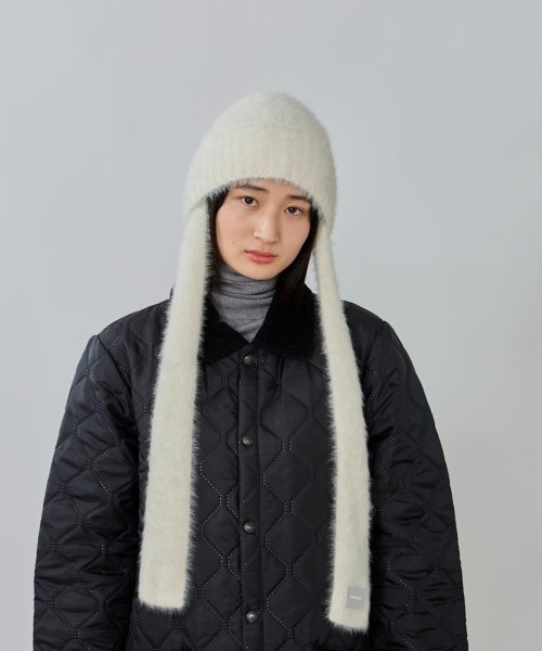 OVERRIDE(オーバーライド)の「OVERRIDE ANG SCARF CLOCHE HAT / オーバーライド(ハット・レディース・グレー/ブラック/ホワイト・57~59cm)」の4枚目の写真
