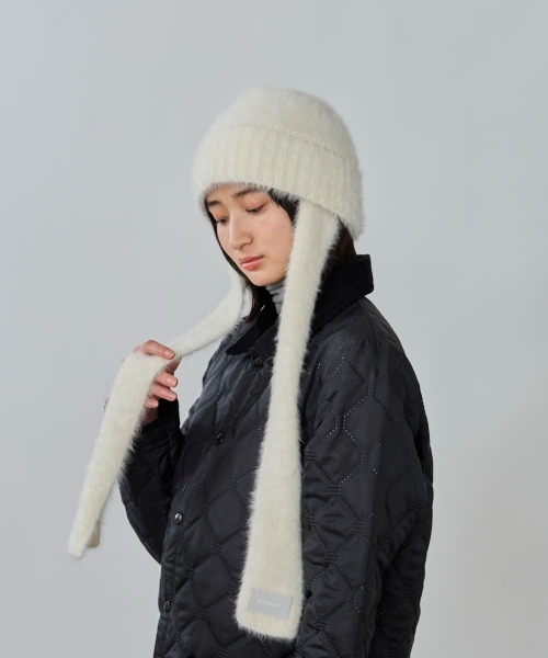 OVERRIDE(オーバーライド)の「OVERRIDE ANG SCARF CLOCHE HAT / オーバーライド(ハット・レディース・グレー/ブラック/ホワイト・57~59cm)」の5枚目の写真
