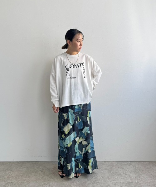 LHELBIE(レルビエ)の「ポンチョロゴロンT(Tシャツ/カットソー・レディース・チャコールグレー/オフホワイト/ネイビー・M)」の10枚目の写真