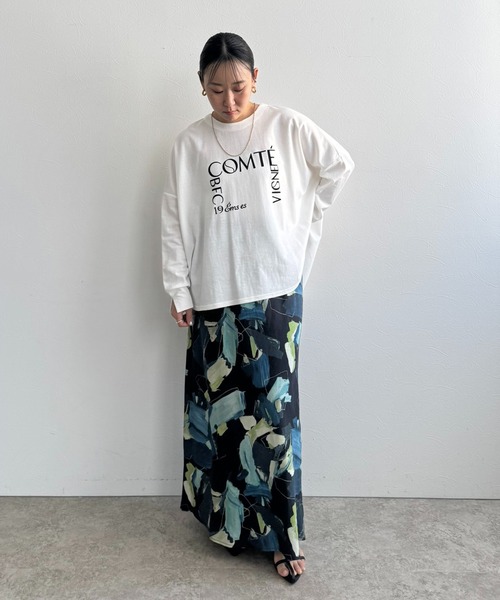 LHELBIE(レルビエ)の「ポンチョロゴロンT(Tシャツ/カットソー・レディース・チャコールグレー/オフホワイト/ネイビー・M)」の11枚目の写真
