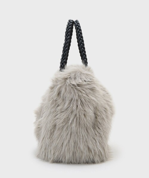 GALLEST（ギャレスト）の「フェイクファーバッグ（ハンドバッグ・レディース・グレー/ネイビー・00）」の6枚目の写真