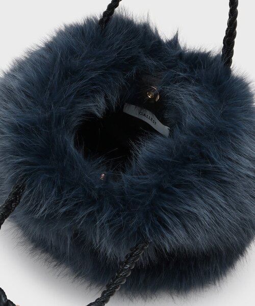 GALLEST（ギャレスト）の「フェイクファーバッグ（ハンドバッグ・レディース・グレー/ネイビー・00）」の10枚目の写真