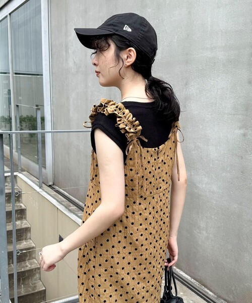 fredy emue(フレディエミュ)の「ドット3WAYワンピース(ワンピース・レディース・ベージュ系その他/ブラック系その他・38)」の1枚目の写真