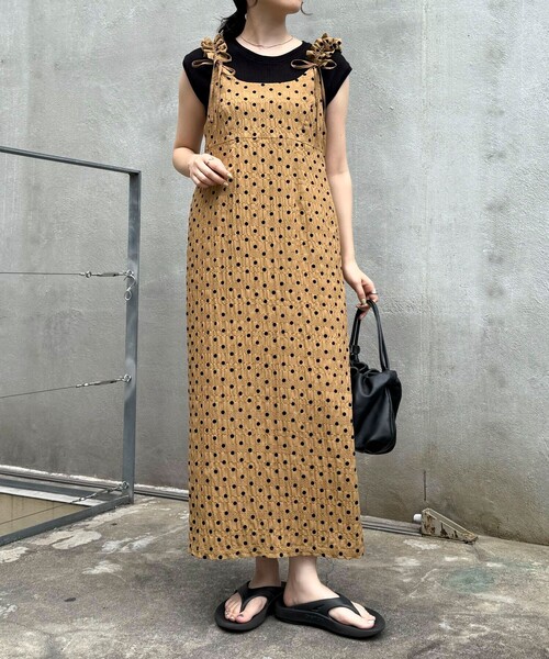 fredy emue(フレディエミュ)の「ドット3WAYワンピース(ワンピース・レディース・ベージュ系その他/ブラック系その他・38)」の7枚目の写真
