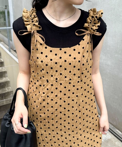 fredy emue(フレディエミュ)の「ドット3WAYワンピース(ワンピース・レディース・ベージュ系その他/ブラック系その他・38)」の10枚目の写真