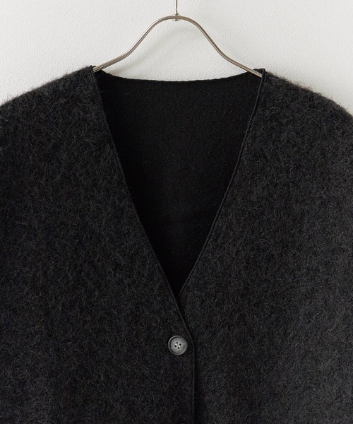 ALL RUNS（オールランズ）の「肩落ちシルエットウールカーディガン（カーディガン/ボレロ・メンズ・グレー/ブラック・FREE）」の9枚目の写真
