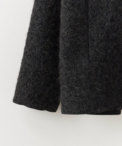 ALL RUNS（オールランズ）の「肩落ちシルエットウールカーディガン（カーディガン/ボレロ・メンズ・グレー/ブラック・FREE）」の12枚目の写真