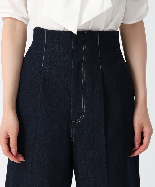 31 Sons de mode（トランテアン　ソン　ドゥ　モード）の「2025秋冬新作 バックレースアップワイドデニムパンツ（デニムパンツ・レディース・ブルー/インディゴブルー・M/S）」の16枚目の写真