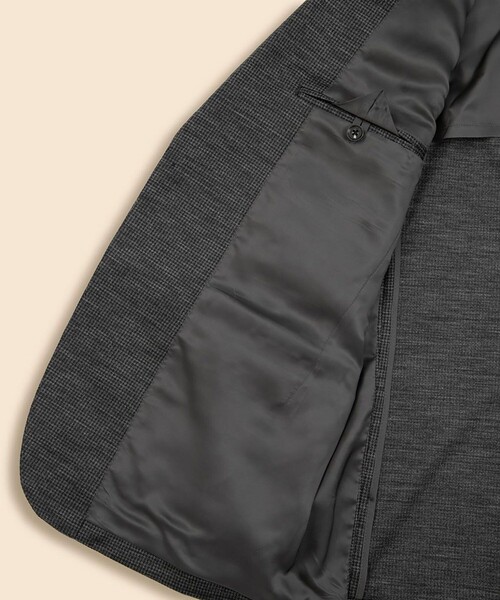 BROOKS BROTHERS（ブルックスブラザーズ）の「ウール　ニット　ハウンドトゥース　段返り３釦サックジャケット　Slim（テーラードジャケット・メンズ・ネイビー/グレー・LARGE/MEDIUM/SMALL/X-LARGE）」の6枚目の写真