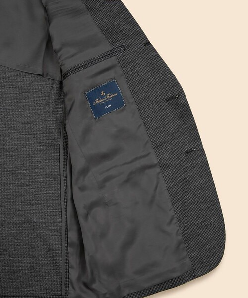 BROOKS BROTHERS（ブルックスブラザーズ）の「ウール　ニット　ハウンドトゥース　段返り３釦サックジャケット　Slim（テーラードジャケット・メンズ・ネイビー/グレー・LARGE/MEDIUM/SMALL/X-LARGE）」の7枚目の写真