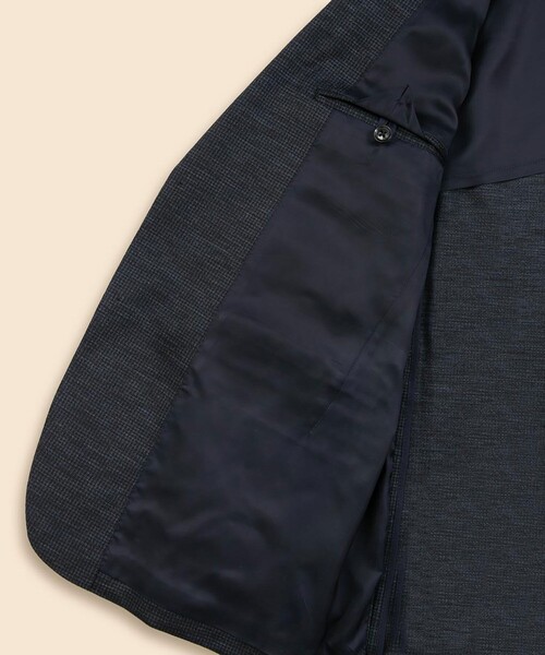 BROOKS BROTHERS（ブルックスブラザーズ）の「ウール　ニット　ハウンドトゥース　段返り３釦サックジャケット　Slim（テーラードジャケット・メンズ・ネイビー/グレー・LARGE/MEDIUM/SMALL/X-LARGE）」の12枚目の写真