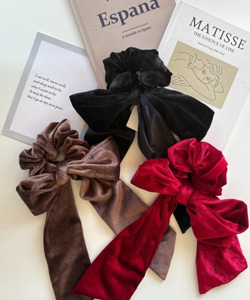 セール】【2025秋冬新作】ベロア リボン シュシュ（シュシュ）｜SHEPP