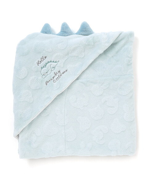 SLAP SLIP BABY（スラップスリップベビー）の「【お揃い】アニマルクマウサギネコ恐竜ポコポコボアフード付きおくるみベビー（おくるみ・キッズ・ベージュ/オフホワイト/ピンク/グリーン・FREE）」の9枚目の写真