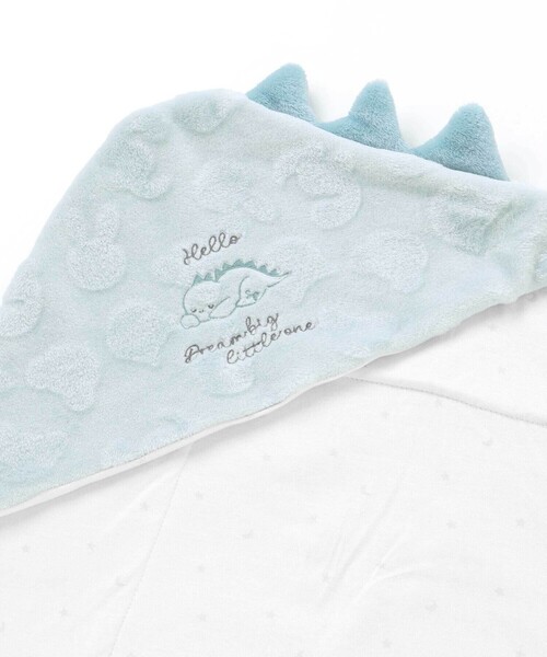 SLAP SLIP BABY（スラップスリップベビー）の「【お揃い】アニマルクマウサギネコ恐竜ポコポコボアフード付きおくるみベビー（おくるみ・キッズ・ベージュ/オフホワイト/ピンク/グリーン・FREE）」の10枚目の写真