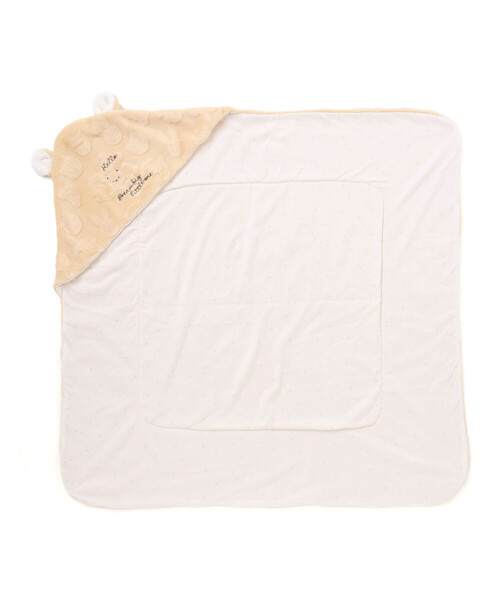 SLAP SLIP BABY（スラップスリップベビー）の「【お揃い】アニマルクマウサギネコ恐竜ポコポコボアフード付きおくるみベビー（おくるみ・キッズ・ベージュ/オフホワイト/ピンク/グリーン・FREE）」の13枚目の写真