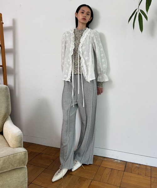 FUULLY STUDIO(フーリィーステューディオ)の「スウェットシームイージーパンツ(スウェットパンツ・レディース・アイボリー/ブラック/グレー・FREE)」の5枚目の写真