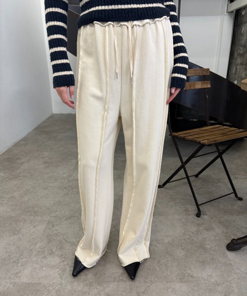 FUULLY STUDIO(フーリィーステューディオ)の「スウェットシームイージーパンツ(スウェットパンツ・レディース・アイボリー/ブラック/グレー・FREE)」の10枚目の写真