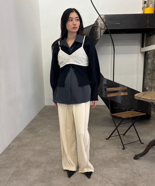 FUULLY STUDIO(フーリィーステューディオ)の「スウェットシームイージーパンツ(スウェットパンツ・レディース・アイボリー/ブラック/グレー・FREE)」の13枚目の写真