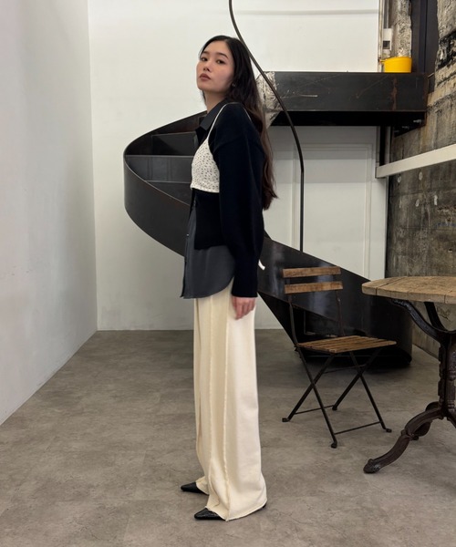 FUULLY STUDIO(フーリィーステューディオ)の「スウェットシームイージーパンツ(スウェットパンツ・レディース・アイボリー/ブラック/グレー・FREE)」の14枚目の写真