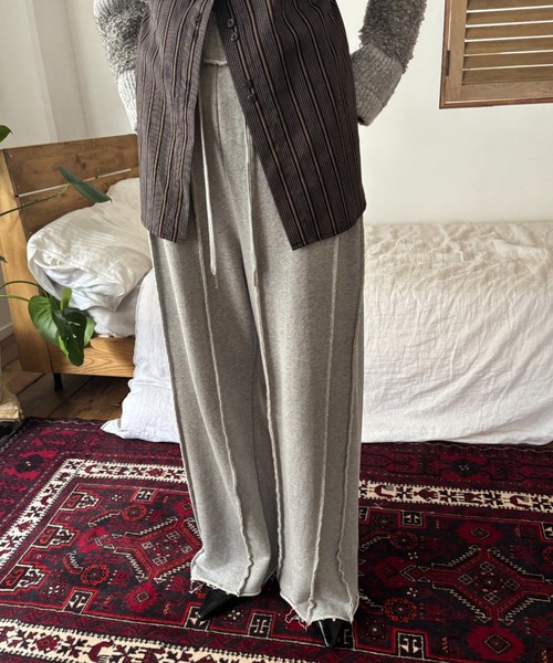 FUULLY STUDIO(フーリィーステューディオ)の「スウェットシームイージーパンツ(スウェットパンツ・レディース・アイボリー/ブラック/グレー・FREE)」の17枚目の写真