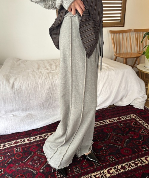 FUULLY STUDIO(フーリィーステューディオ)の「スウェットシームイージーパンツ(スウェットパンツ・レディース・アイボリー/ブラック/グレー・FREE)」の19枚目の写真