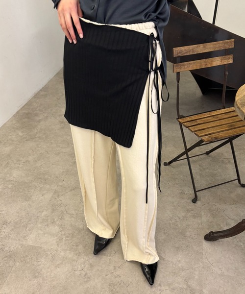 FUULLY STUDIO(フーリィーステューディオ)の「スウェットシームイージーパンツ(スウェットパンツ・レディース・アイボリー/ブラック/グレー・FREE)」の15枚目の写真