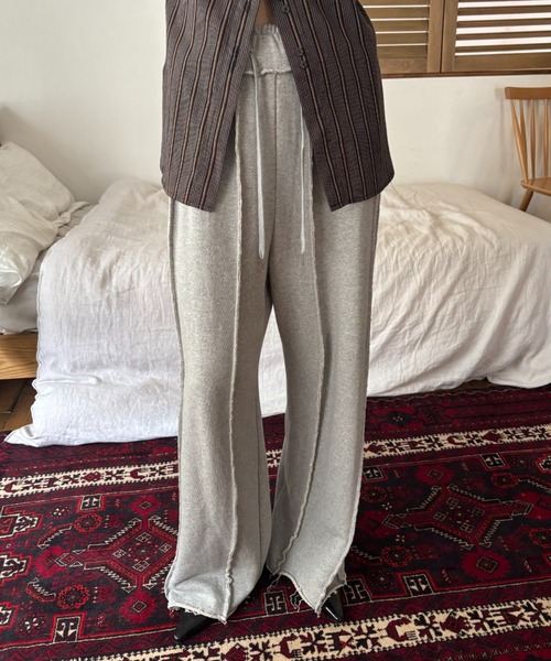 FUULLY STUDIO(フーリィーステューディオ)の「スウェットシームイージーパンツ(スウェットパンツ・レディース・アイボリー/ブラック/グレー・FREE)」の16枚目の写真