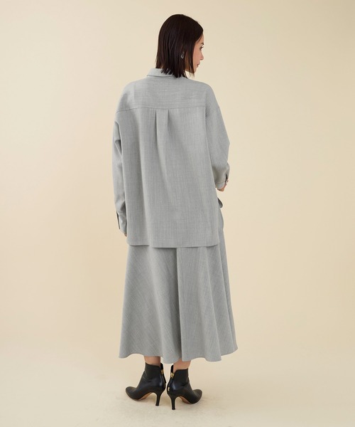 marmors（マルモア）の「【marmors】arrangement shirt〈セットアップ対応〉（シャツ/ブラウス・レディース・ベージュ/ライトグレー/グレー・36）」の7枚目の写真