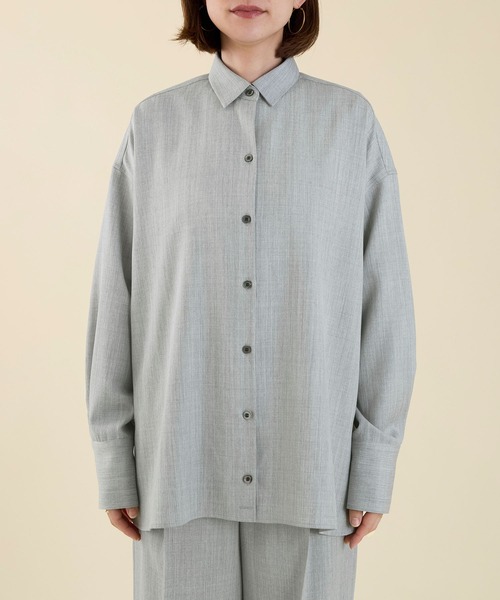 marmors（マルモア）の「【marmors】arrangement shirt〈セットアップ対応〉（シャツ/ブラウス・レディース・ベージュ/ライトグレー/グレー・36）」の15枚目の写真