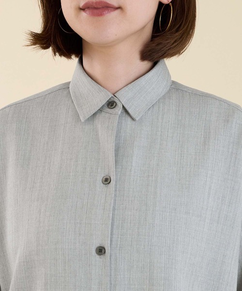 marmors（マルモア）の「【marmors】arrangement shirt〈セットアップ対応〉（シャツ/ブラウス・レディース・ベージュ/ライトグレー/グレー・36）」の18枚目の写真