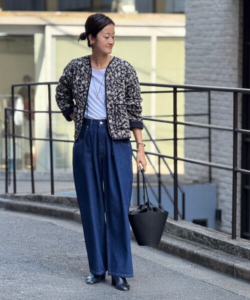 BEARDSLEY（ビアズリー）の「《FRIPIER》バギータックデニム（デニムパンツ・レディース・インディゴブルー・2/1/0）」の3枚目の写真