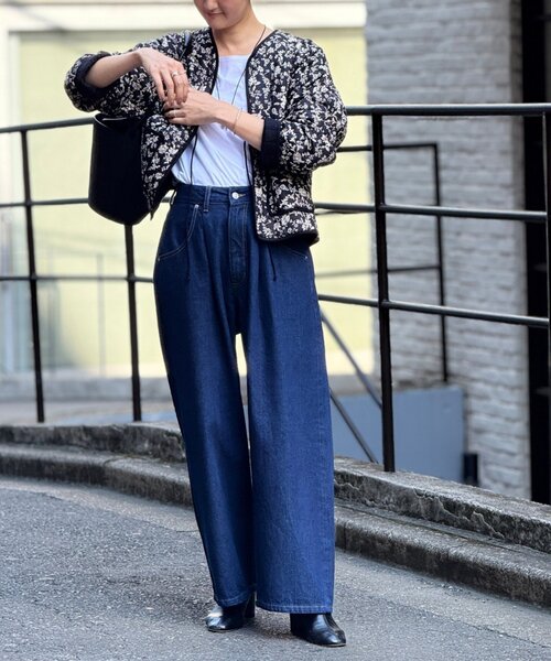 BEARDSLEY（ビアズリー）の「《FRIPIER》バギータックデニム（デニムパンツ・レディース・インディゴブルー・2/1/0）」の5枚目の写真