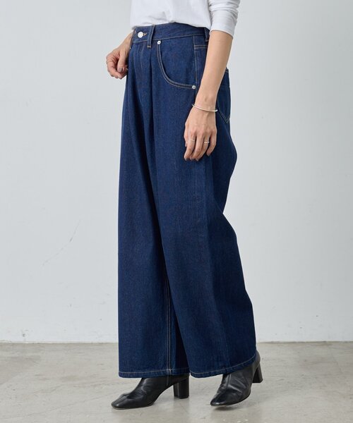 BEARDSLEY（ビアズリー）の「《FRIPIER》バギータックデニム（デニムパンツ・レディース・インディゴブルー・2/1/0）」の7枚目の写真