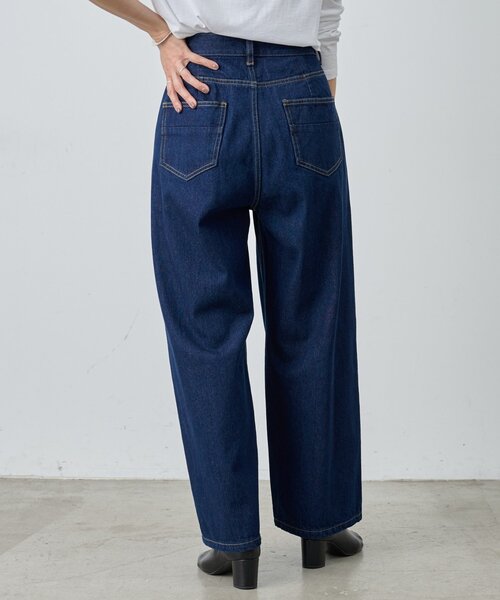 BEARDSLEY（ビアズリー）の「《FRIPIER》バギータックデニム（デニムパンツ・レディース・インディゴブルー・2/1/0）」の8枚目の写真