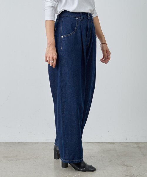 BEARDSLEY（ビアズリー）の「《FRIPIER》バギータックデニム（デニムパンツ・レディース・インディゴブルー・2/1/0）」の9枚目の写真