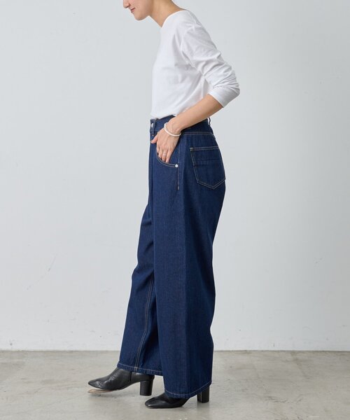 BEARDSLEY（ビアズリー）の「《FRIPIER》バギータックデニム（デニムパンツ・レディース・インディゴブルー・2/1/0）」の12枚目の写真