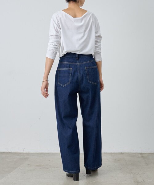 BEARDSLEY（ビアズリー）の「《FRIPIER》バギータックデニム（デニムパンツ・レディース・インディゴブルー・2/1/0）」の13枚目の写真