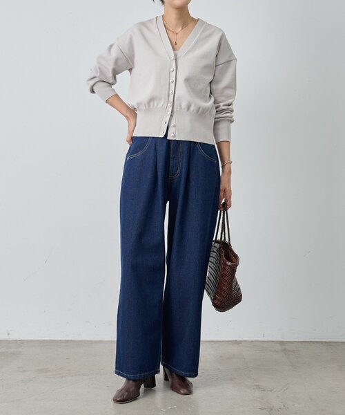 BEARDSLEY（ビアズリー）の「《FRIPIER》バギータックデニム（デニムパンツ・レディース・インディゴブルー・2/1/0）」の16枚目の写真