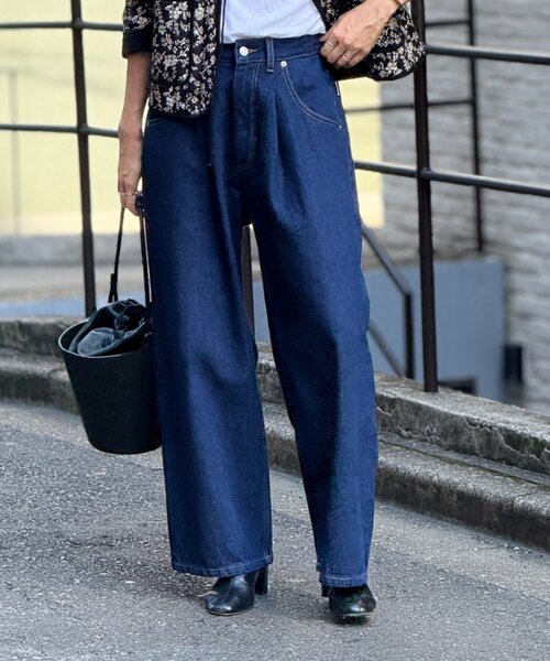 BEARDSLEY（ビアズリー）の「《FRIPIER》バギータックデニム（デニムパンツ・レディース・インディゴブルー・2/1/0）」の2枚目の写真