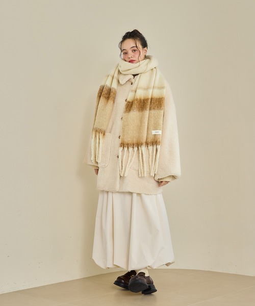 【新品未使用】ollun bicolor volume muffler volume mix color muffler/ボリュームミックスカラーマフラー