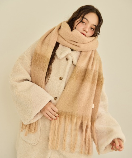 【新品未使用】ollun bicolor volume muffler volume mix color muffler/ボリュームミックスカラーマフラー