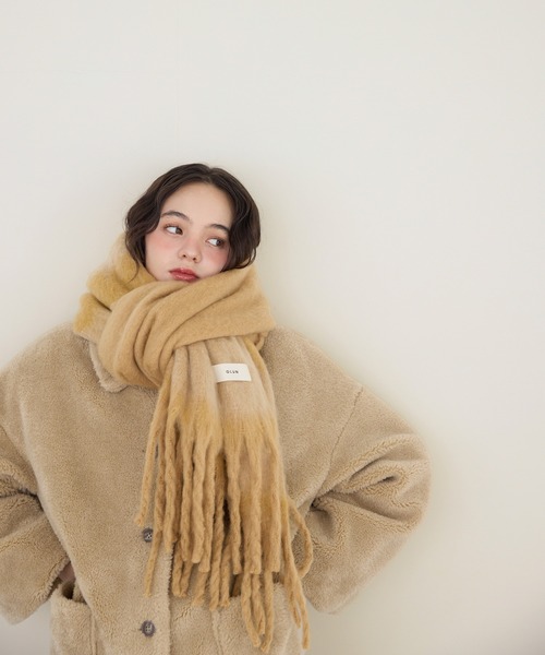 【新品未使用】ollun bicolor volume muffler volume mix color muffler/ボリュームミックスカラーマフラー