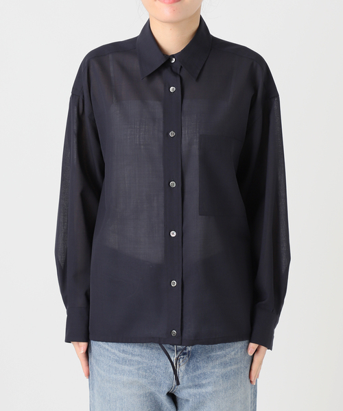 フレームワーク　Framework シアートロドロストレギュラーシャツ　ネイビー フレームワーク FRAMeWORK ≪予約≫シアートロドロスト