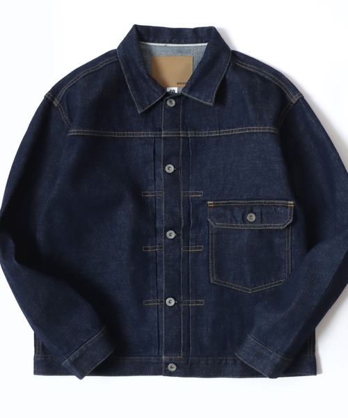 HOUSTON/ヒューストン Type1 Denim Jacket T-Back/オーバーサイズ デニムジャケット/Gジャン/レディース メンズ