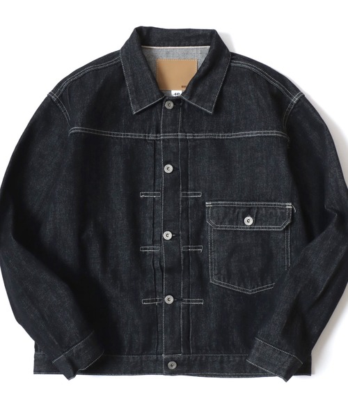 HOUSTON/ヒューストン Type1 Denim Jacket T-Back/オーバーサイズ デニムジャケット/Gジャン/レディース メンズ