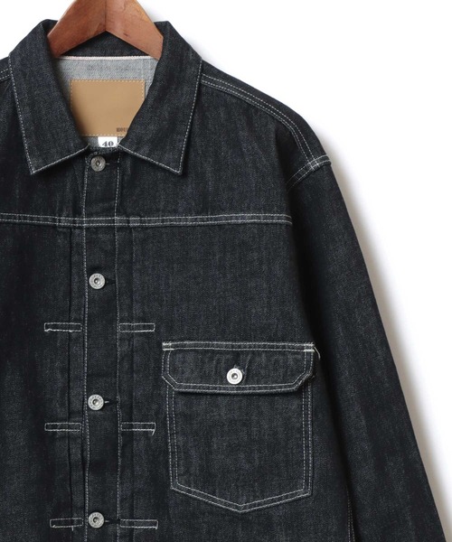 HOUSTON/ヒューストン Type1 Denim Jacket T-Back/オーバーサイズ デニムジャケット/Gジャン/レディース メンズ