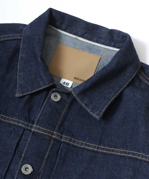 HOUSTON/ヒューストン Type1 Denim Jacket T-Back/オーバーサイズ デニムジャケット/Gジャン/レディース メンズ