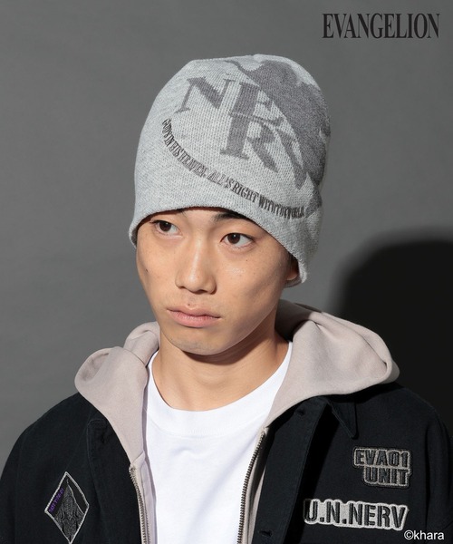 niko and...（ニコアンド）の「【EVANGELION(エヴァンゲリオン)】コラボ柄シングルビーニー（ニットキャップ/ビーニー・メンズ・イエロー/ネイビー/ブラック/グレー・FREE）」の3枚目の写真