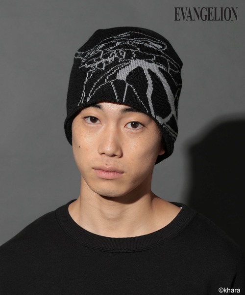 niko and...（ニコアンド）の「【EVANGELION(エヴァンゲリオン)】コラボ柄シングルビーニー（ニットキャップ/ビーニー・メンズ・イエロー/ネイビー/ブラック/グレー・FREE）」の9枚目の写真
